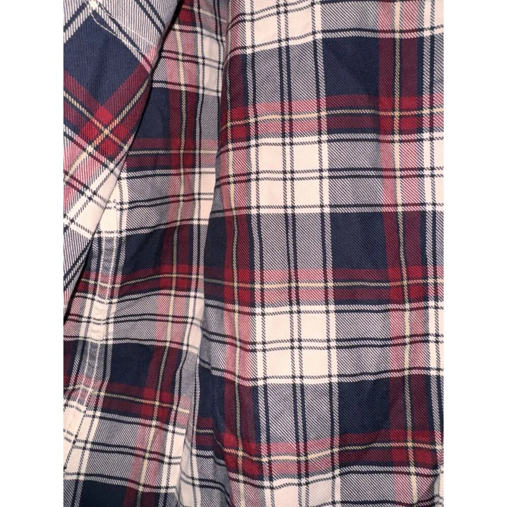 Mens Goodthreads Slim Fit Twill Plaid Button-Down Shirt XL Red & Navy - Picture 14 of 14